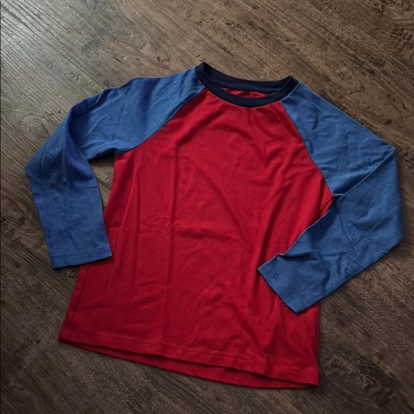 Kids Red and Blue Raglan Shirt - Picture 3 of 3
